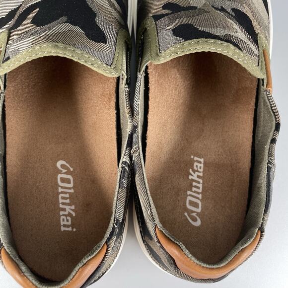 OluKai Lae'Ahi Pa'i Men Size 8.5 Husk Ke Au Camo Casual Slip On Shoes Casual NEW - Picture 7 of 8